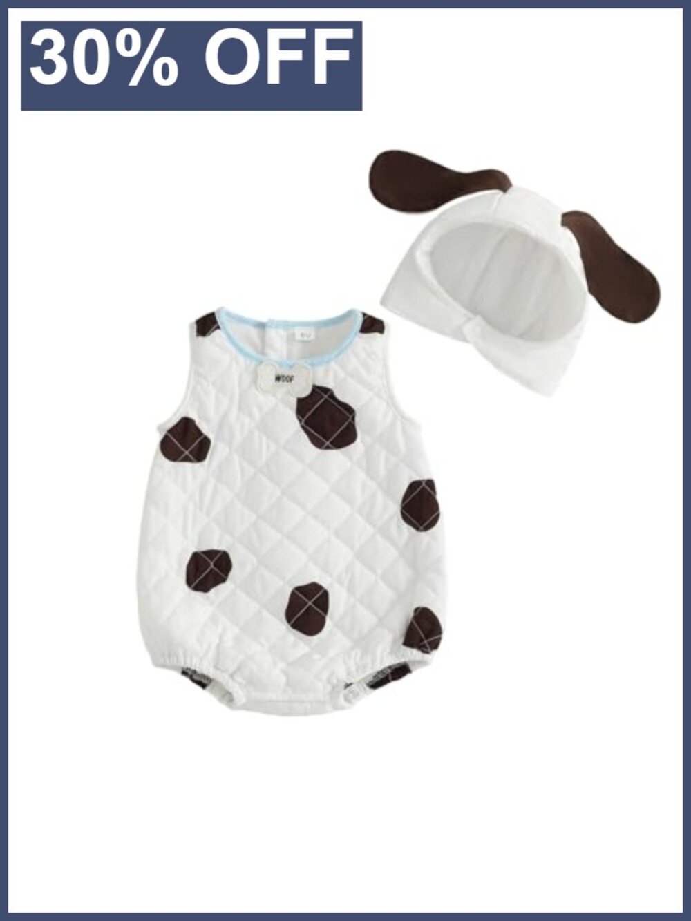 Toddler Baby Dog Halloween Costume Quilted Sleeveless Vest Hooded Romper